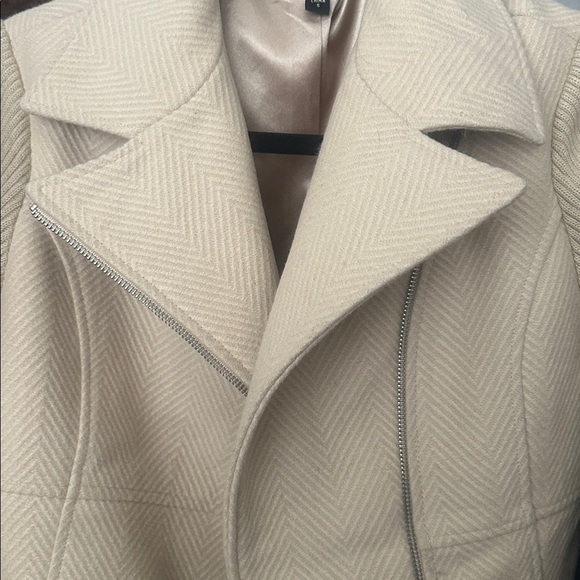 Bebe wool-blend moto jacket with knit sleeves - Picture 4 of 5